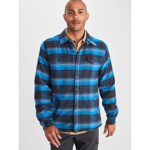 Marmot Clothes Dark Blue NZ - Ridgefield Shirts Mens NZ2958631